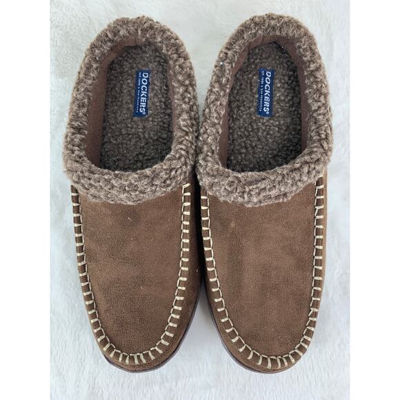 Dockers Dark Brown Men’s Moccasin Slippers Size 10 - Picture 8 of 8